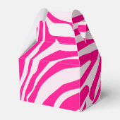 Roze zebra print bedankdoosjes (Achterkant)