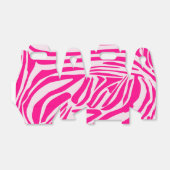 Roze zebra print bedankdoosjes (Uitgevouwen)