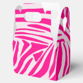 Roze zebra print bedankdoosjes (Geopend)