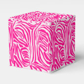 Roze zebra print bedankdoosjes (Voorkant Zijde)