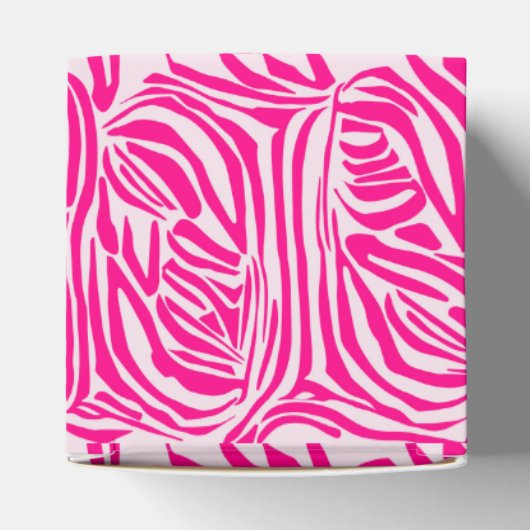 Roze zebra print bedankdoosjes (Bovenkant)