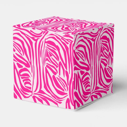 Roze zebra print bedankdoosjes (Achterkant)