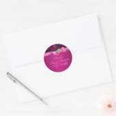 Roze Zebra Print & Bow Sweet 16 Envelope Sticker (Envelop)