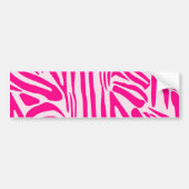 Roze zebra print bumpersticker (Voorkant)