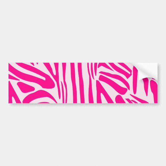 Roze zebra print bumpersticker (Voorkant)