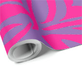 Roze zebra print cadeaupapier (Rol Hoek)