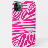 Roze zebra print Case-Mate iPhone case (Achterkant)