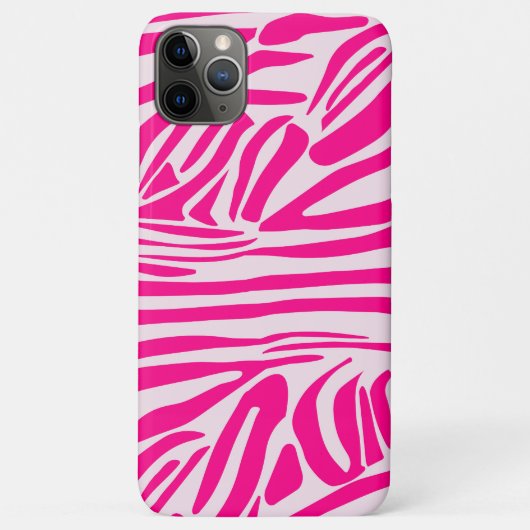 Roze zebra print Case-Mate iPhone case (Achterkant)