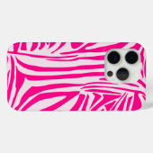Roze zebra print Case-Mate iPhone case (Achterkant (horizontaal))