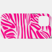 Roze zebra print Case-Mate iPhone case (Achterkant (horizontaal))