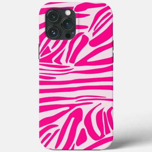 Roze zebra print Case-Mate iPhone case (Achterkant)