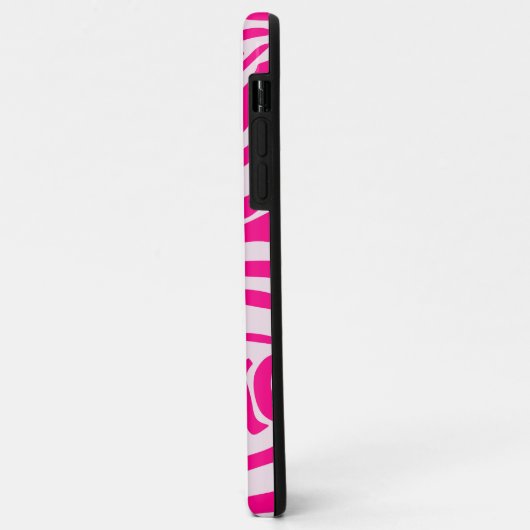 Roze zebra print Case-Mate iPhone case (Achterkant/links)