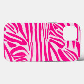 Roze zebra print Case-Mate iPhone case (Achterkant (horizontaal))