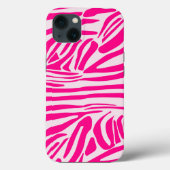 Roze zebra print Case-Mate iPhone case (Achterkant)