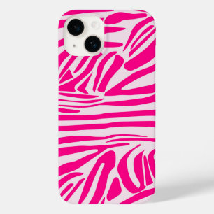 Roze zebra print Case-Mate iPhone 14 hoesje