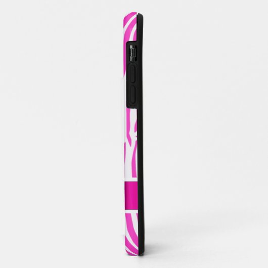 Roze zebra print Case-Mate iPhone case (Achterkant/links)
