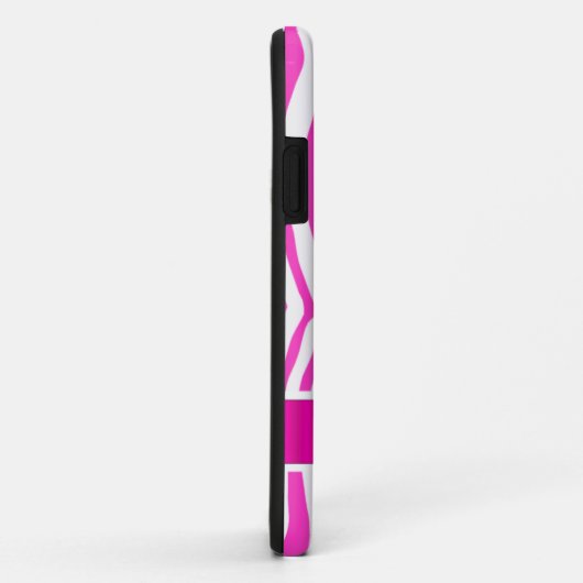 Roze zebra print Case-Mate iPhone case (Achterkant/rechts)