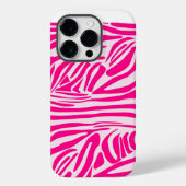 Roze zebra print Case-Mate iPhone case (Achterkant)