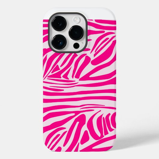 Roze zebra print Case-Mate iPhone case (Achterkant)