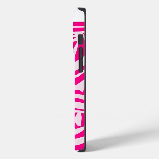 Roze zebra print Case-Mate iPhone case (Achterkant / Links)