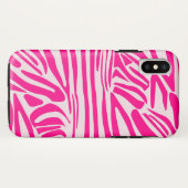 Roze zebra print Case-Mate iPhone case (Achterkant (horizontaal))