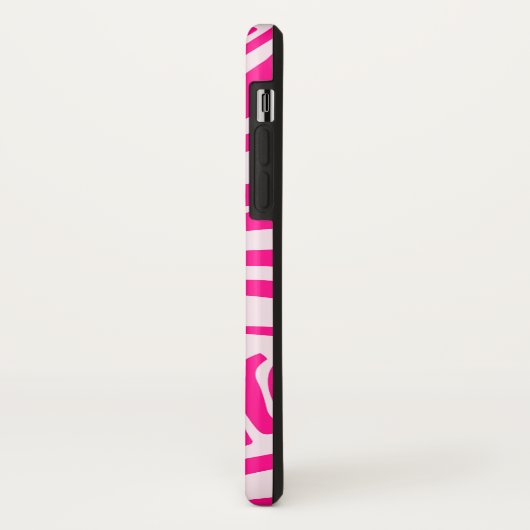 Roze zebra print Case-Mate iPhone case (Achterkant/links)