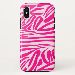 Roze zebra print Case-Mate iPhone case