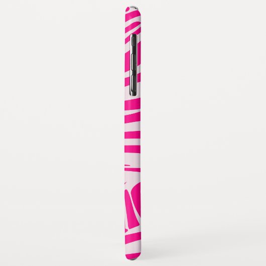 Roze zebra print Case-Mate iPhone case (Achterkant/links)