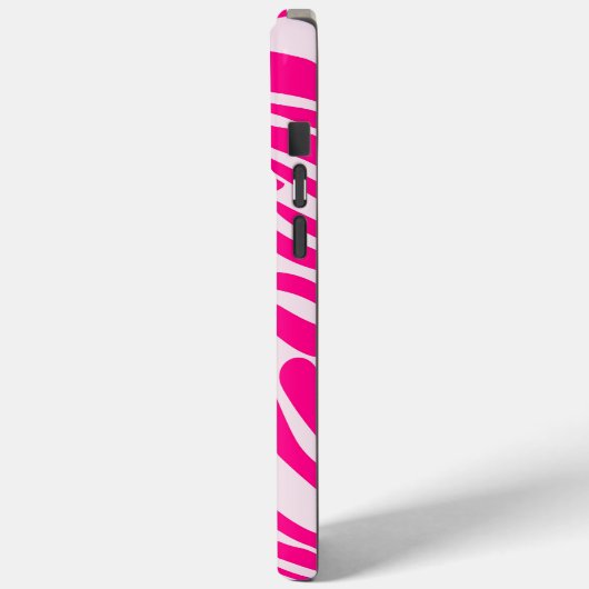 Roze zebra print Case-Mate iPhone case (Achterkant / Links)