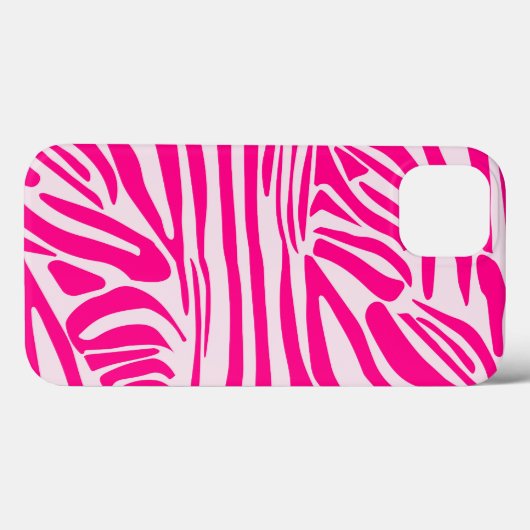 Roze zebra print Case-Mate iPhone case (Achterkant (horizontaal))