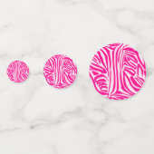 Roze zebra print confetti (Achterkanten)