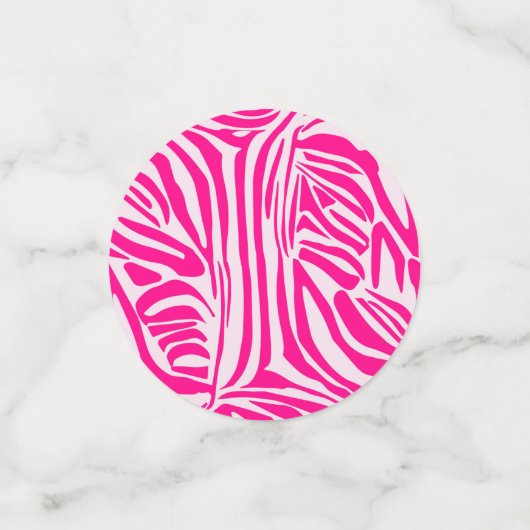 Roze zebra print confetti (Kleine voorkant)