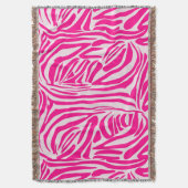 Roze zebra print deken (Voorkant Verticaal)