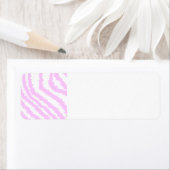Roze Zebra print, dierlijk patroon. Etiket (Insitu)