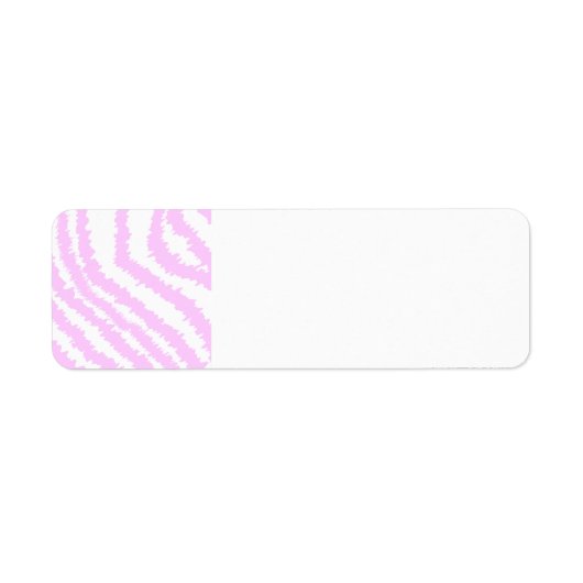 Roze Zebra print, dierlijk patroon. Etiket (Voorkant)
