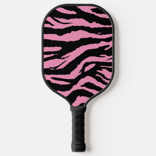 Roze Zebra Print Dierlijk Patroon Pickleball Paddle (Voorkant)