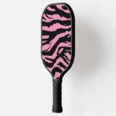 Roze Zebra Print Dierlijk Patroon Pickleball Paddle (Links)