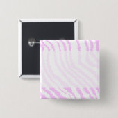 Roze Zebra print, dierlijk patroon. Vierkante Button 5,1 Cm (Voorkant /achterkant)