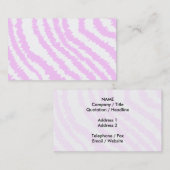 Roze Zebra print, dierlijk patroon. Visitekaartje (Voorkant / Achterkant)
