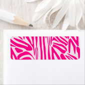 Roze zebra print etiket (Insitu)