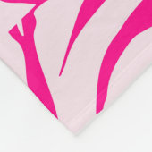 Roze zebra print fleece deken (Hoek)