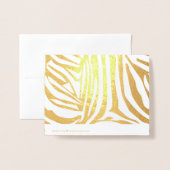 Roze zebra print folie kaarten (Met envelop)