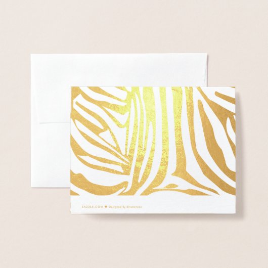 Roze zebra print folie kaarten (Met envelop)