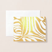 Roze zebra print folie kaarten (Voorkant met envelop)