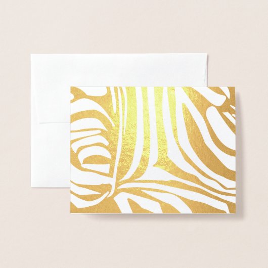 Roze zebra print folie kaarten (Voorkant met envelop)