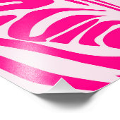 Roze zebra print foto afdruk (Hoek)