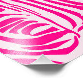 Roze zebra print foto afdruk (Hoek)