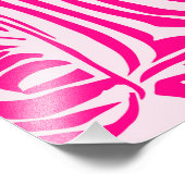 Roze zebra print foto afdruk (Hoek)