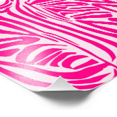 Roze zebra print foto afdruk (Hoek)