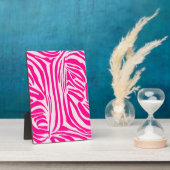 Roze zebra print fotoplaat (Zijkant)